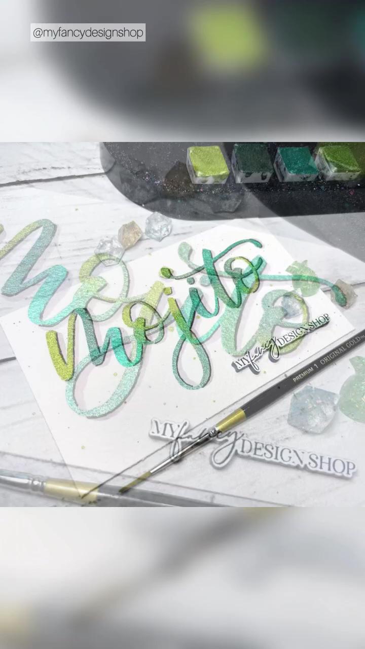 Tips on blending with handmade watercolors | some #brushlettering with #karinmarkers