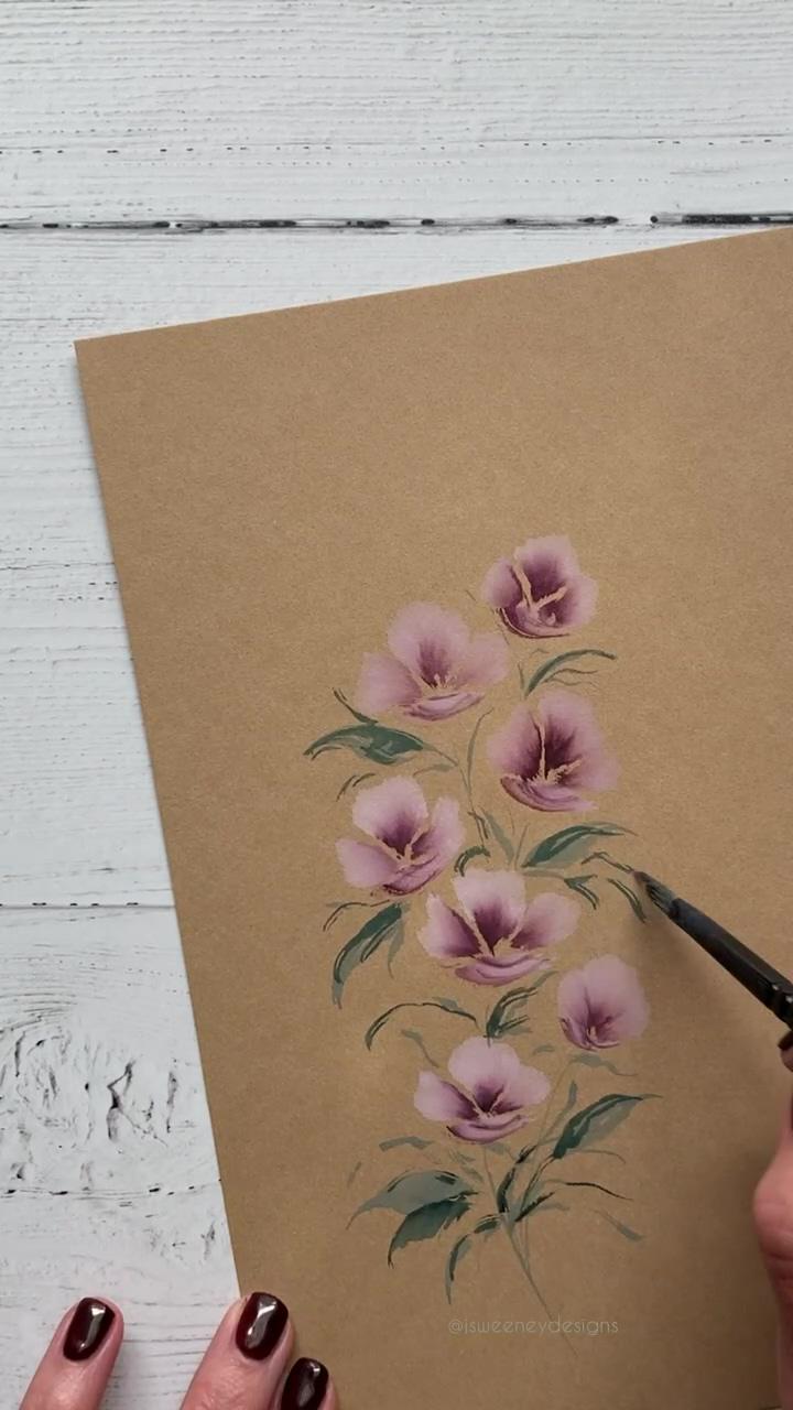 Watercolor video | full video available on my youtube channel, carnation one stroke flower painting. easy art