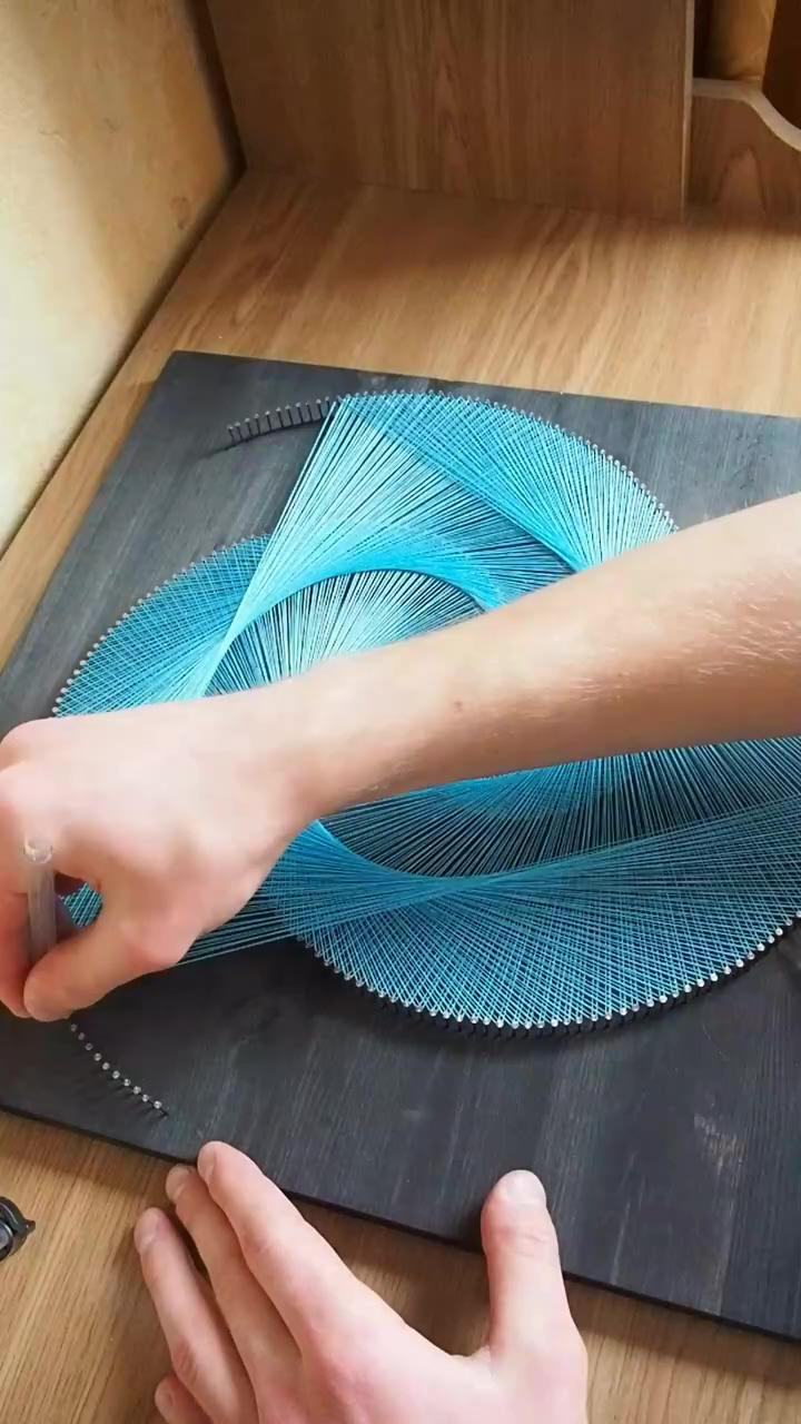 3d string art spiral, mandala wall hanging, feng shui room decoration, creative gift, geometry | awesome artist doing satisfying painting, creative ideas that are at another level