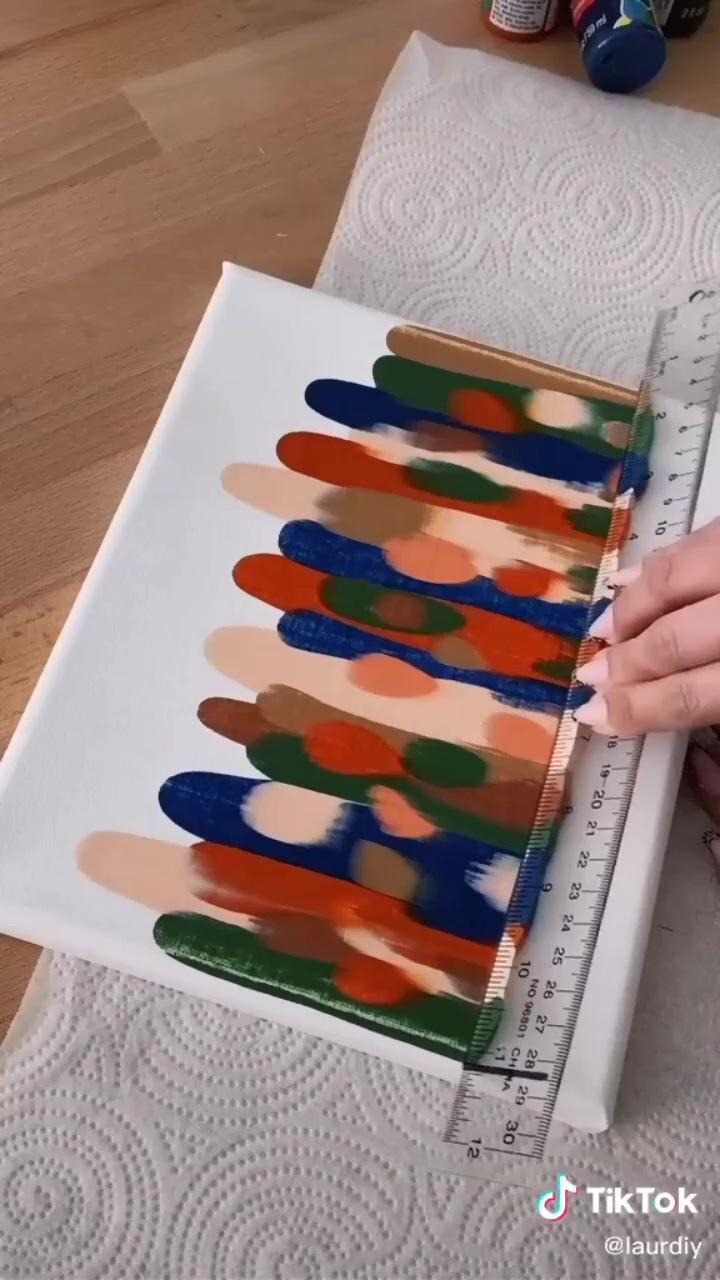 Abstract art painting diy; painting art lesson