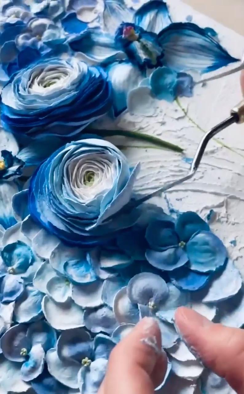 Amazing art painting; flower art painting