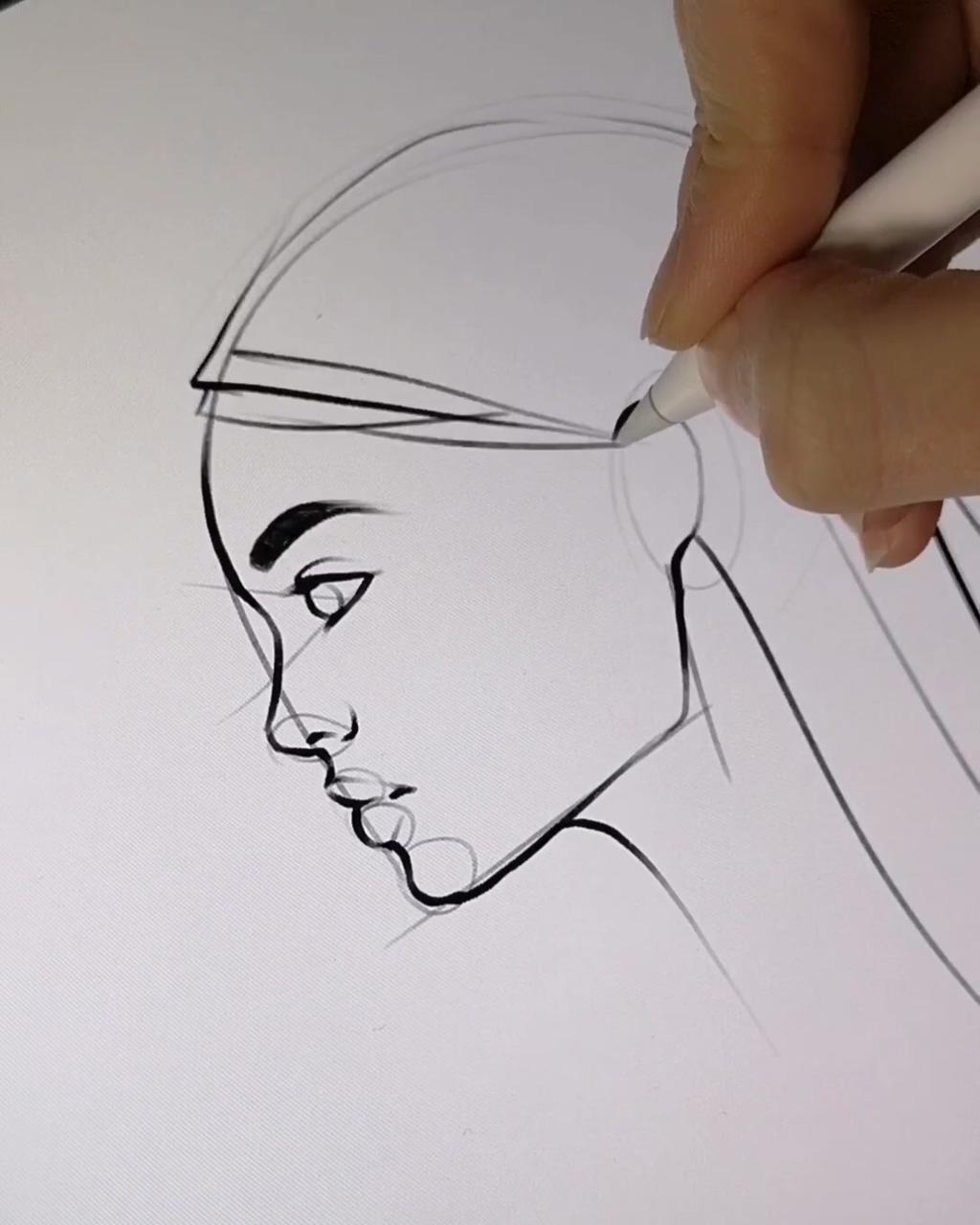Amazing tip for drawing side profile | pencil art drawings