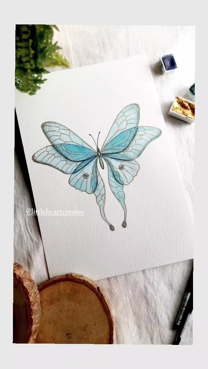 Art of box #tutourial; butterfly art painting