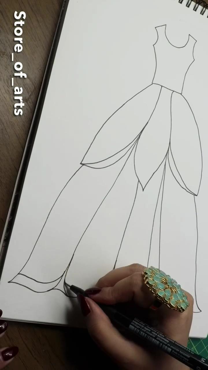 Beautiful mandala dress for beginners #dress #mandala | drawing