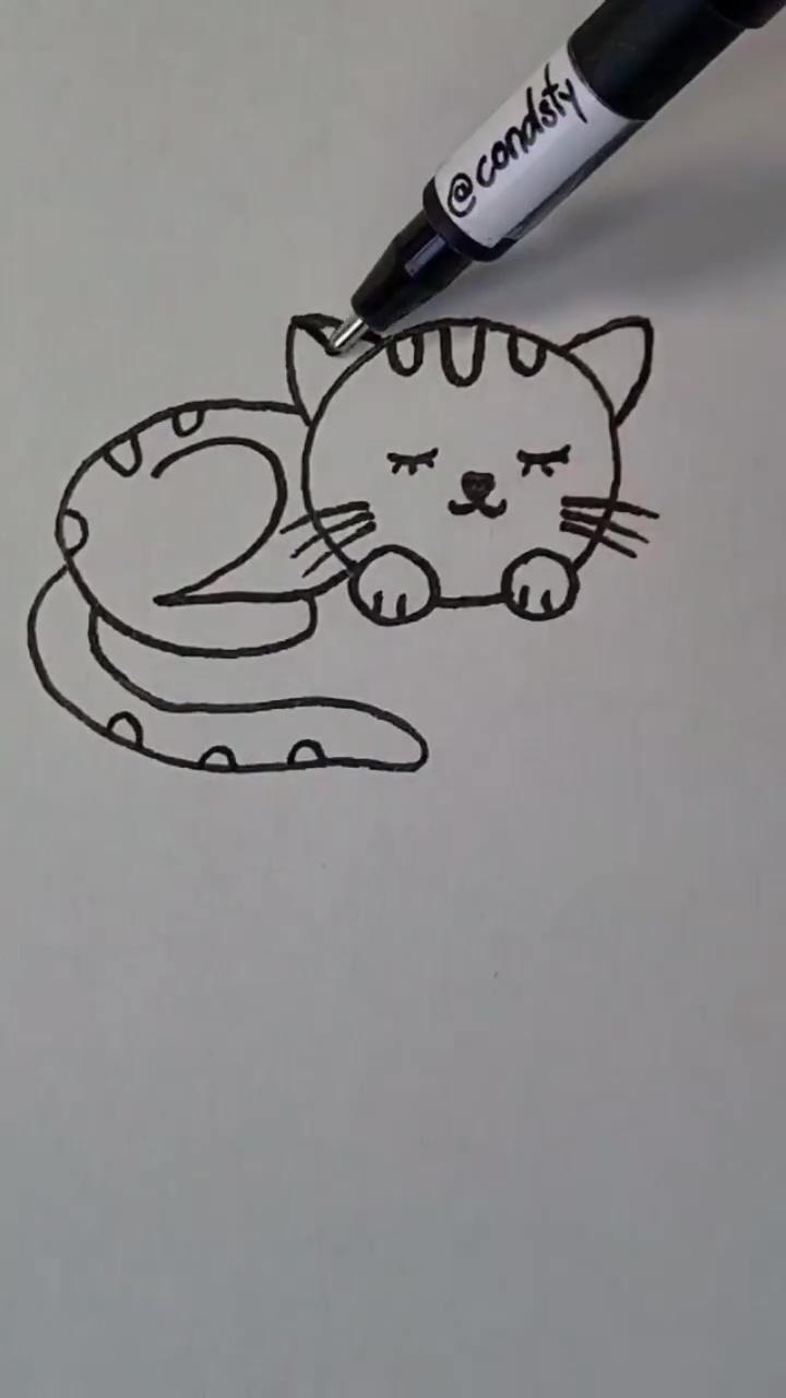 Cat pencil drawing; drawing ideas