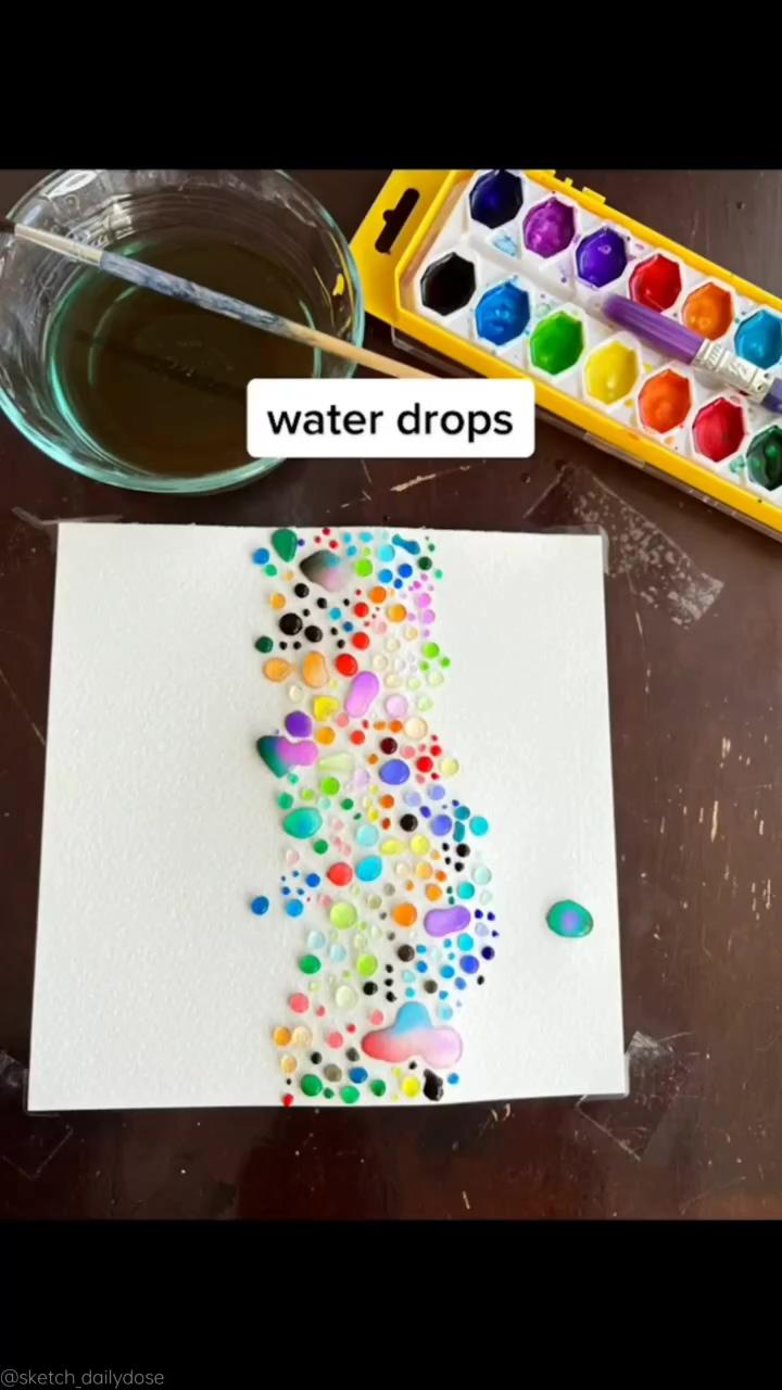 Colorful water drops credit: abiona. venee | encaustic rainbow inlay