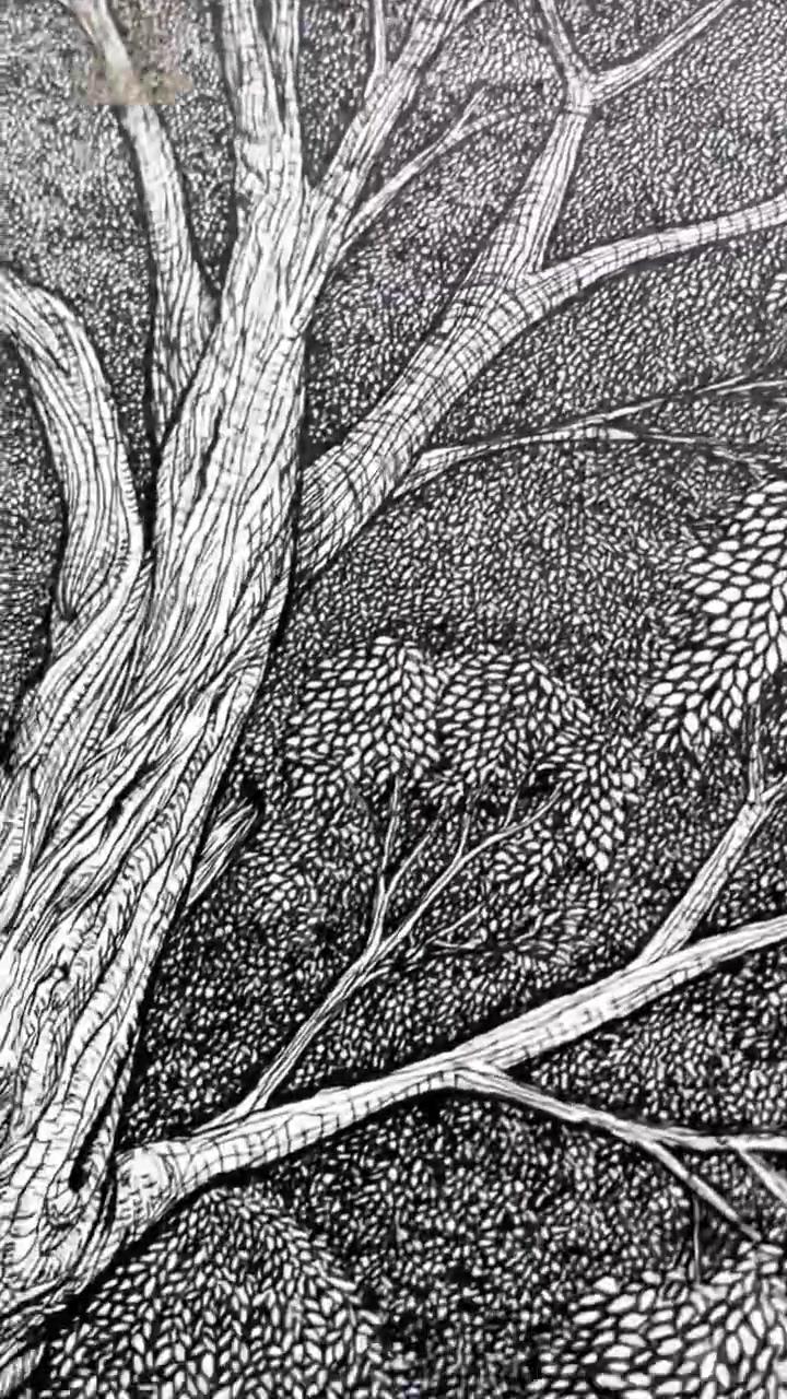 Creative drawing tree | cool pencil drawings