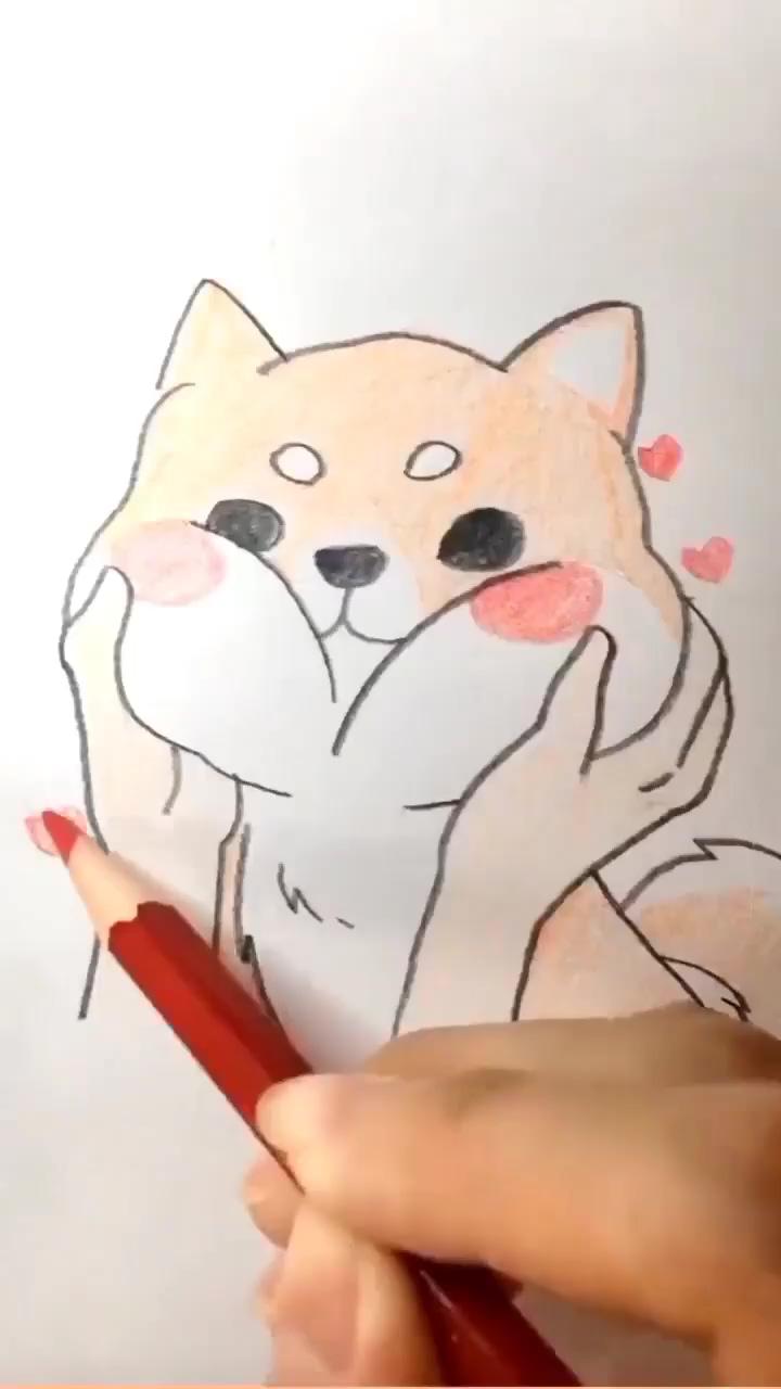 Cute drawing ideas; how to draw a dog very easy