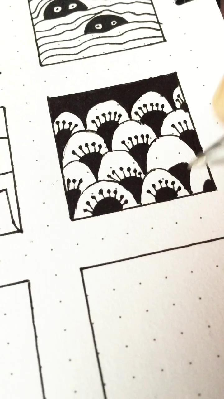 Doodles patterns ideas for beginners #zentangle | how to draw chameleon