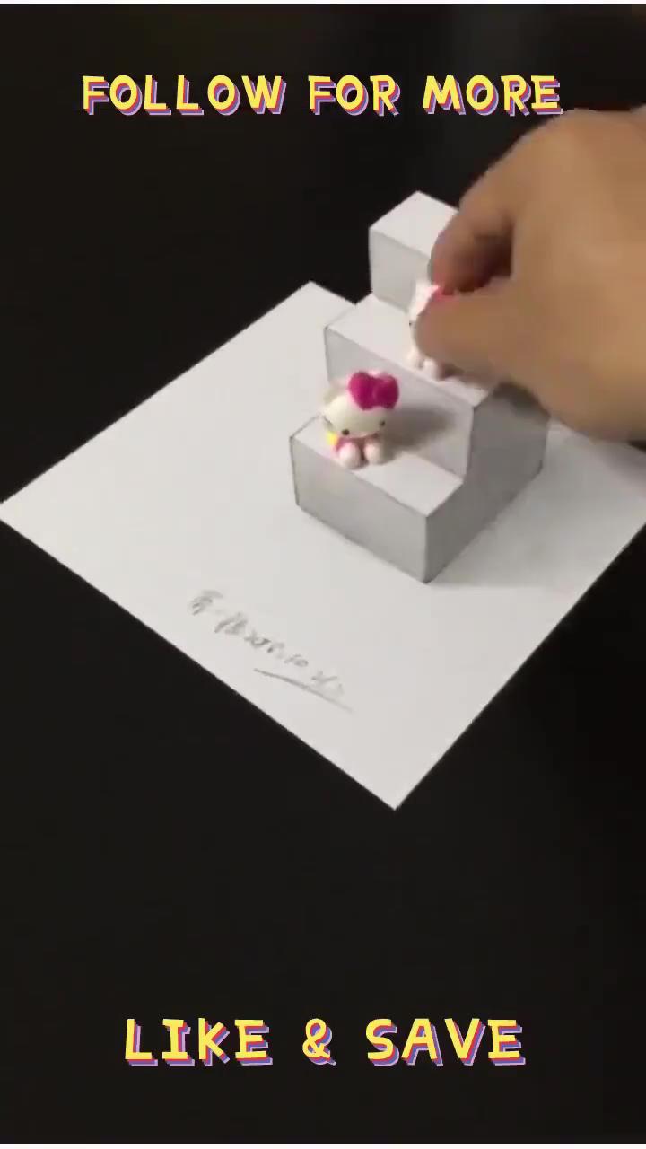 Drawing for kid - cute whiteboard drawings; 3d art drawing