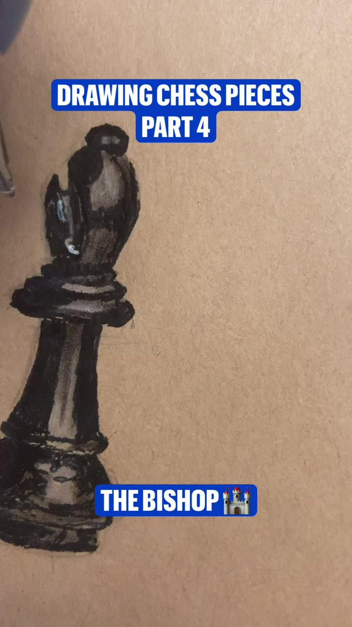 Drawing realistic chess pieces part 4; do you ever use your finger to blend click the link in bio to learn how to become a master artist