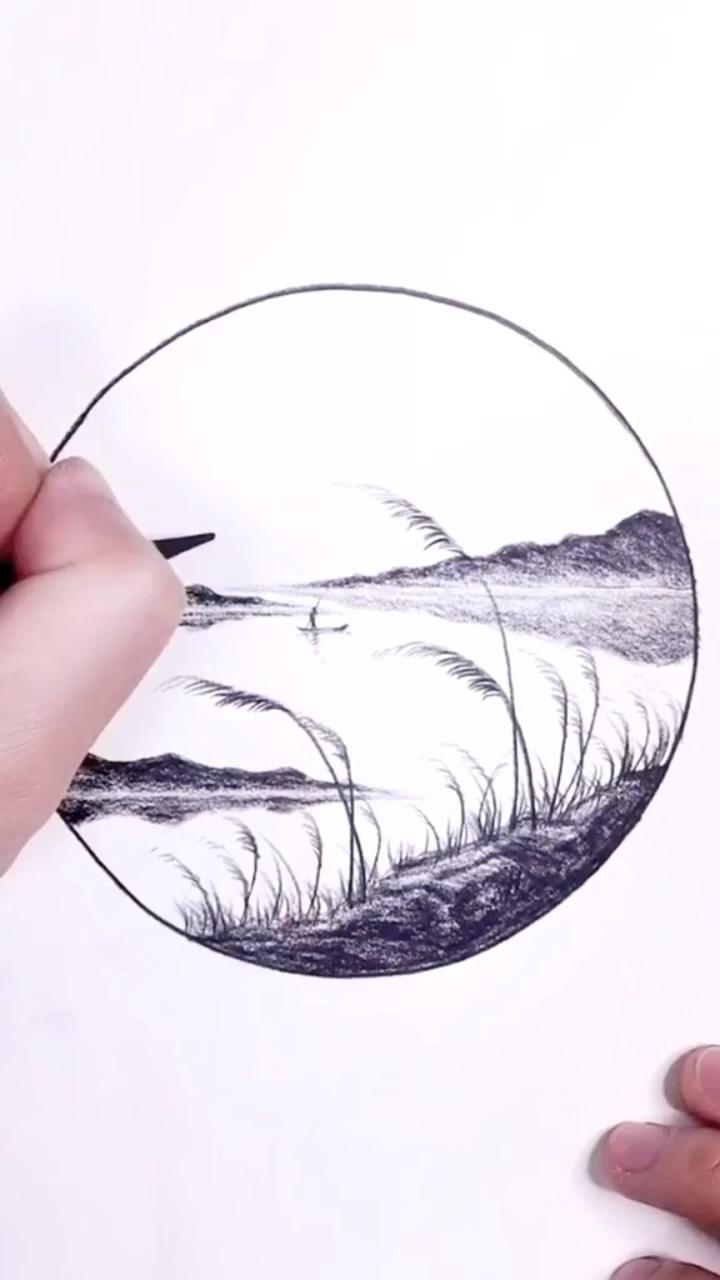 Drawing videos; nature art drawings