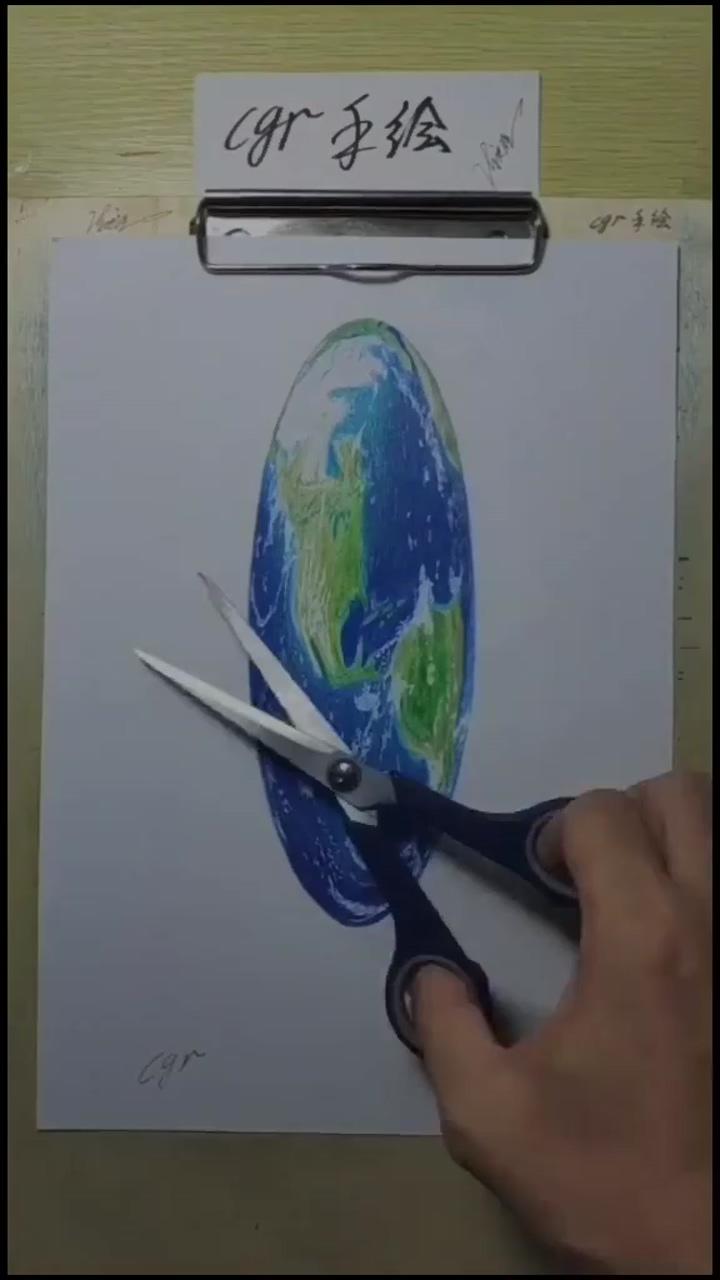 Earth 3d drawing video | 3d pencil drawings