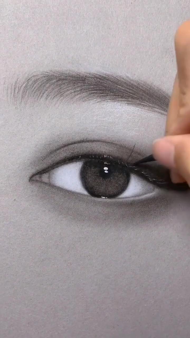 Eye drawing; how to draw pictures using number 3