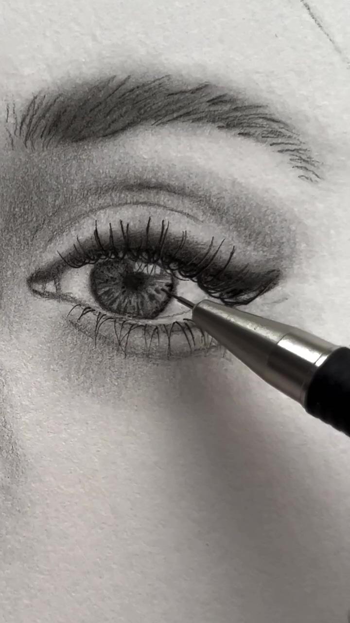 Eye drawings, eye art, eye sketch process video #eyesketches #eyestudy; 3d art drawing
