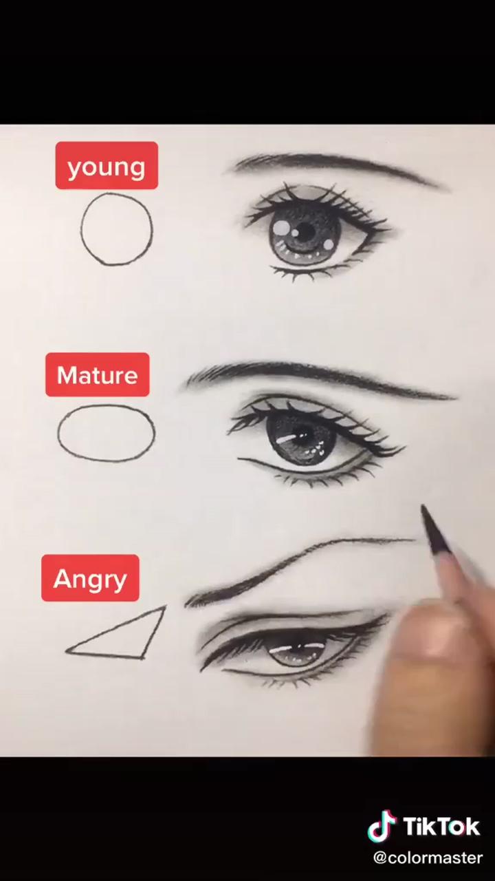 Eye styles sketch 
artist: colormaster from tiktok; drawing tutorial face