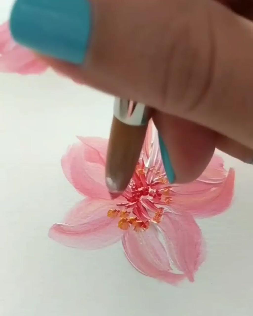 Floral painting for beginners. follow mr for more; painting art lesson