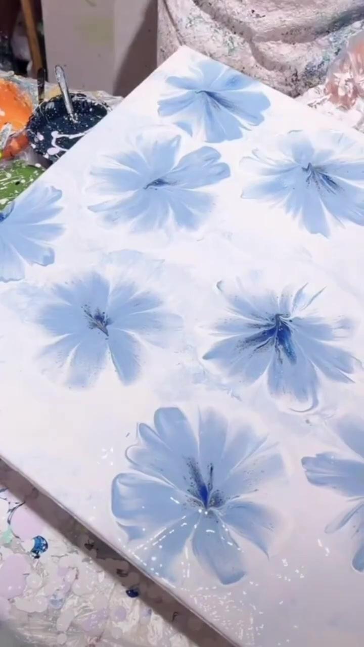 Flower | stunning rainbow thread painting paper crafts 