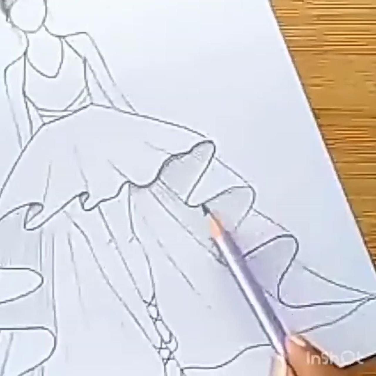 Girl drawing | fashion figure drawing
