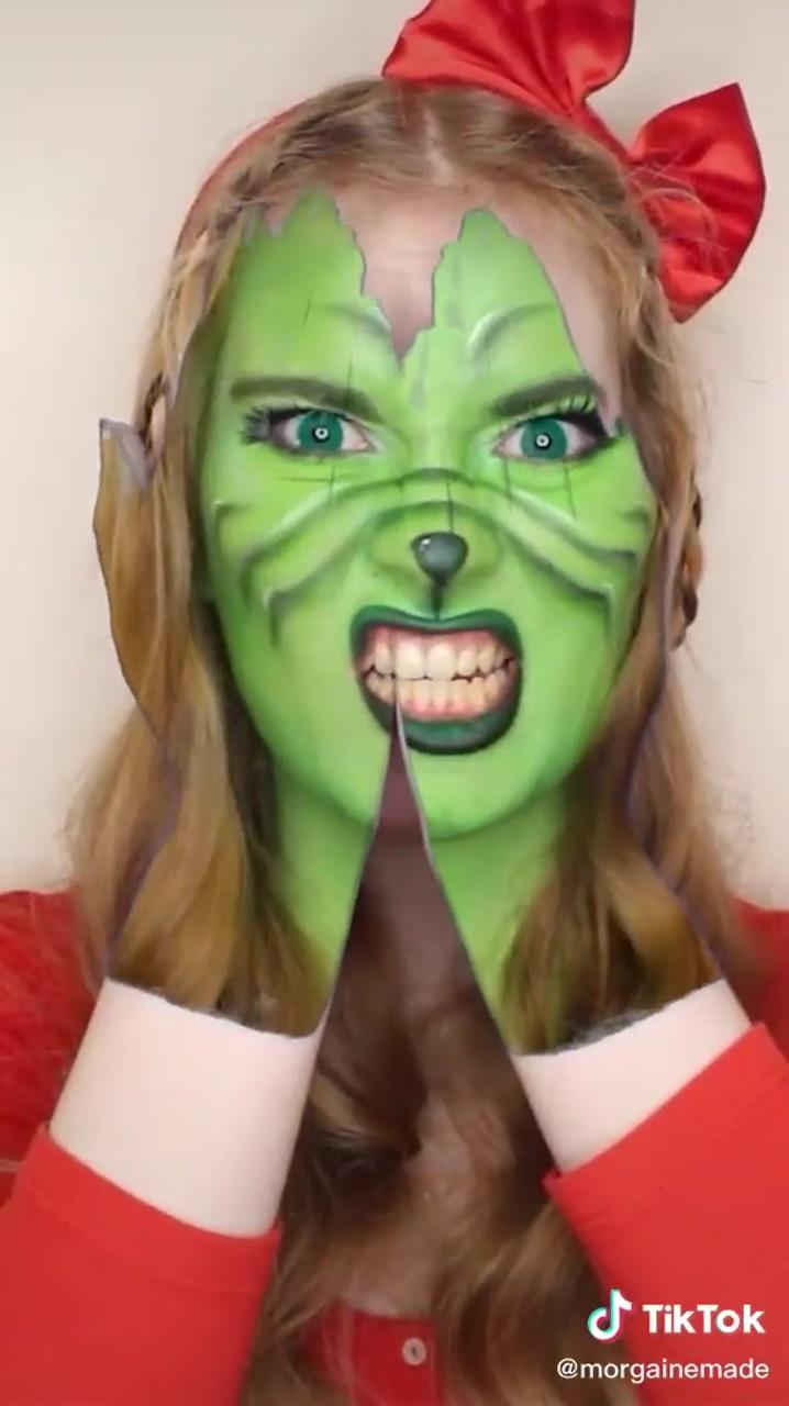 Grinch x cindy lou who | cool makeup looks