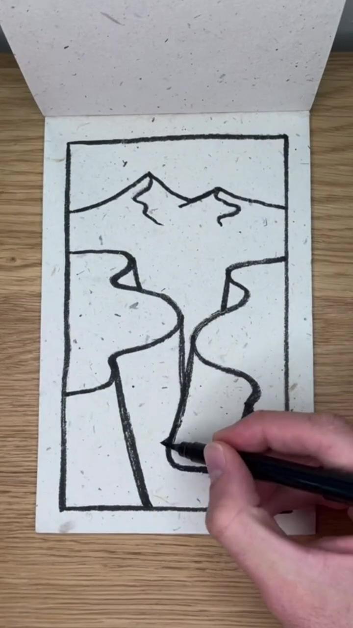 How to draw a canyon | how to draw tutorial