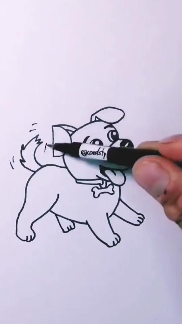 How to draw a dog, easy animal crafts for kids, diy puppy drawing, dog drawing tutorial | cool pencil drawings