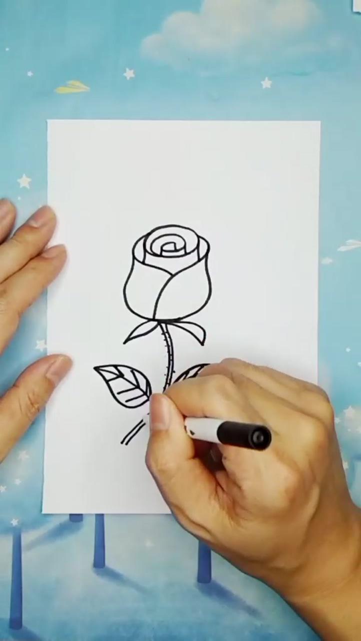 How to draw a flower easy way ; cool pencil drawings