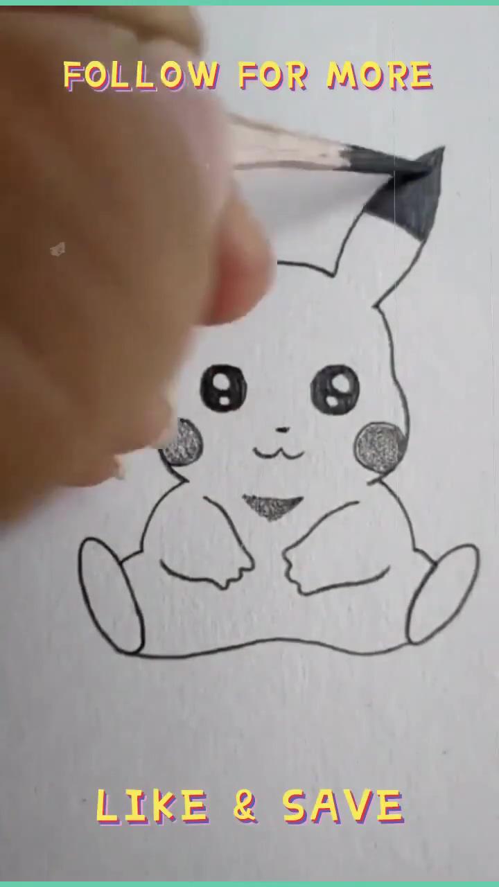 How to draw a pikachu for beginners | drawing ideas for beginner artists - small things to draw