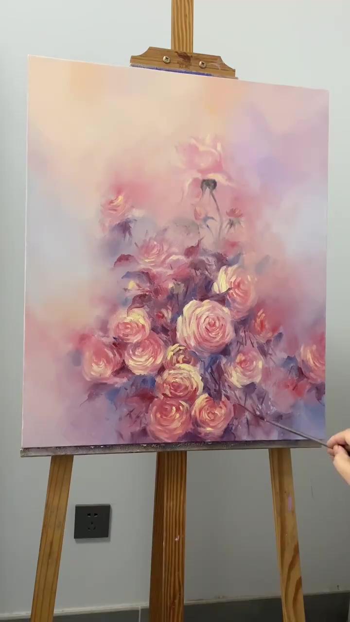 How to draw beautiful flower with artbeek acrylic | blue hydrangeas with one stroke painting technique using acrylic paints blue flower by nirupama