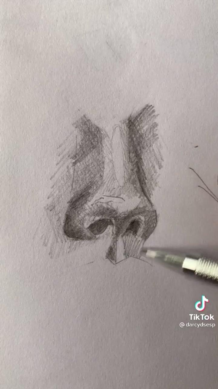 How to draw nose; art drawings beautiful