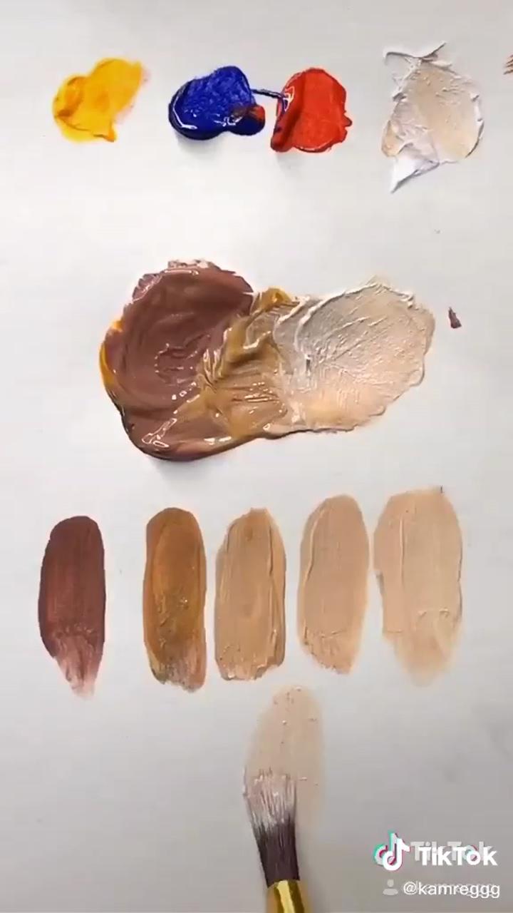 How to make a skin color by primary colors | skin tones