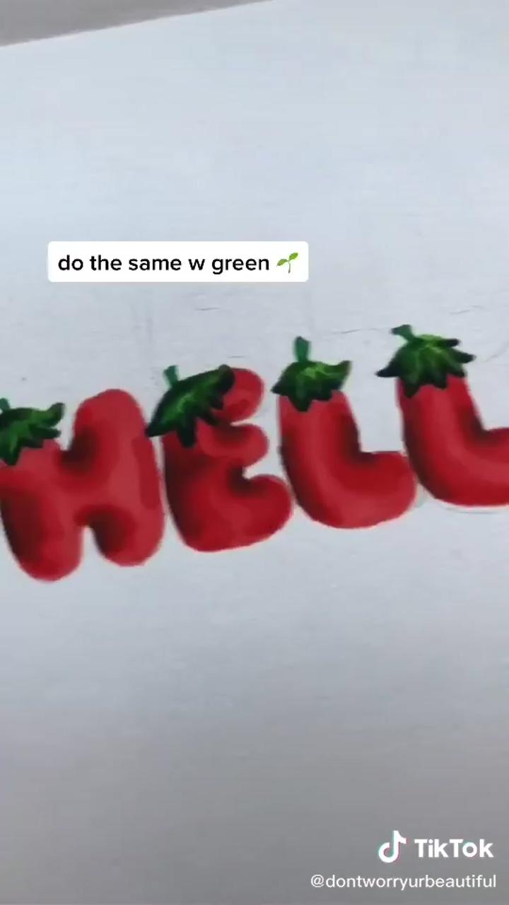 How to write strawberry letters | amazing art