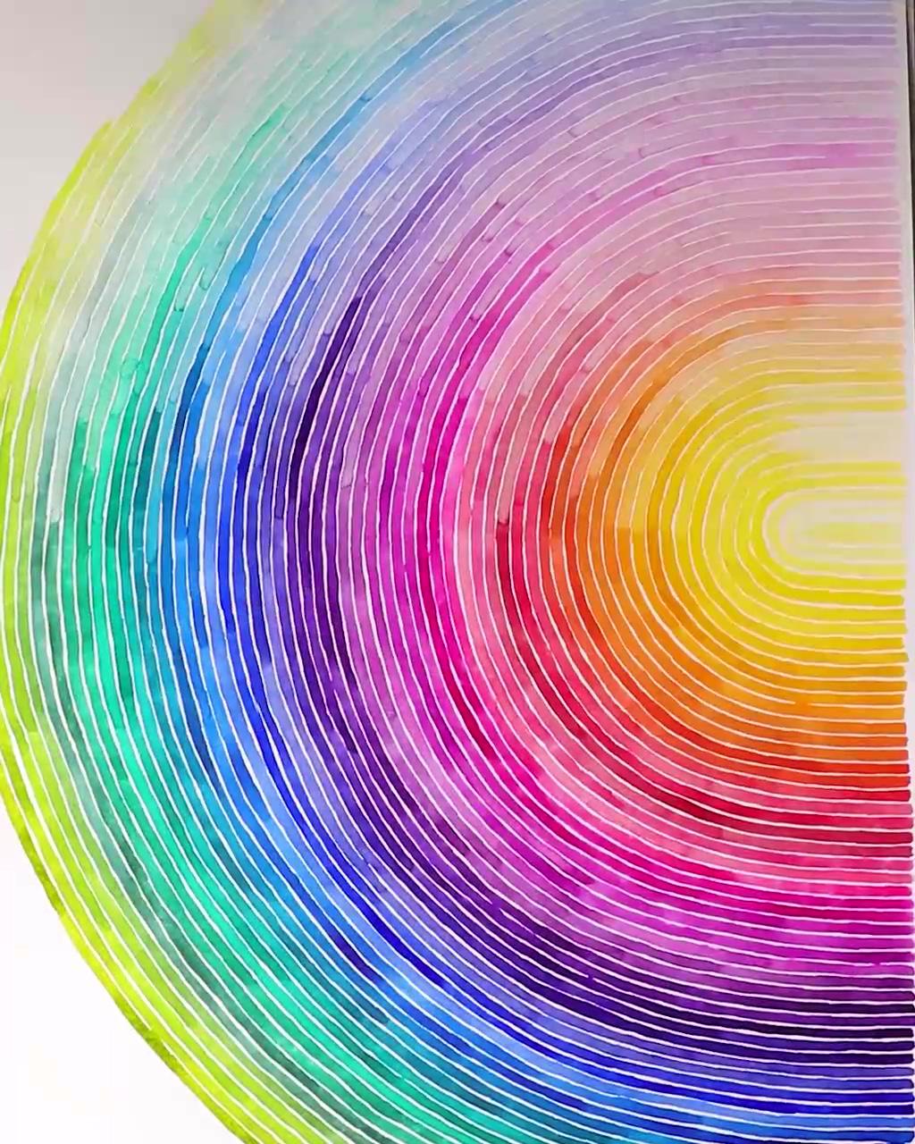 Huge rainbow watercolor - josie lewis art | painting art lesson