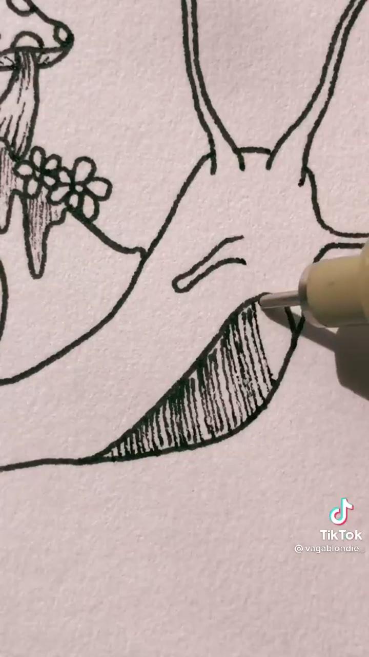 Hxnnxh_drawings on tiktok | art drawings sketches simple
