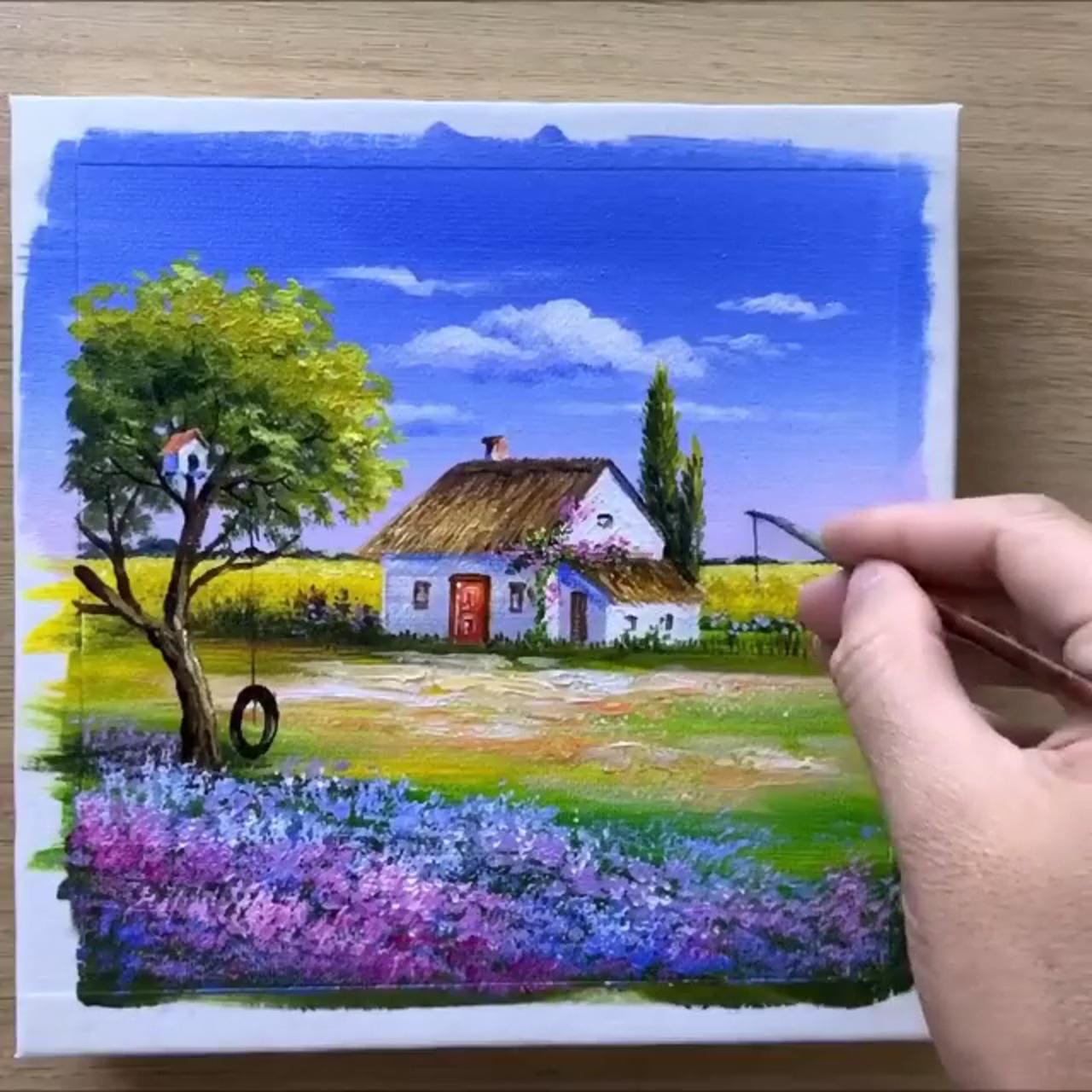 Ig : doesartwork | how to paint trees in a landscape