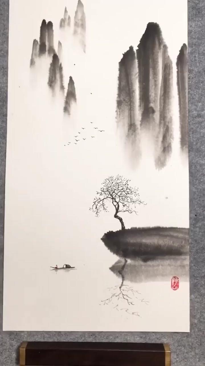 Japanese ink painting | sumi e painting