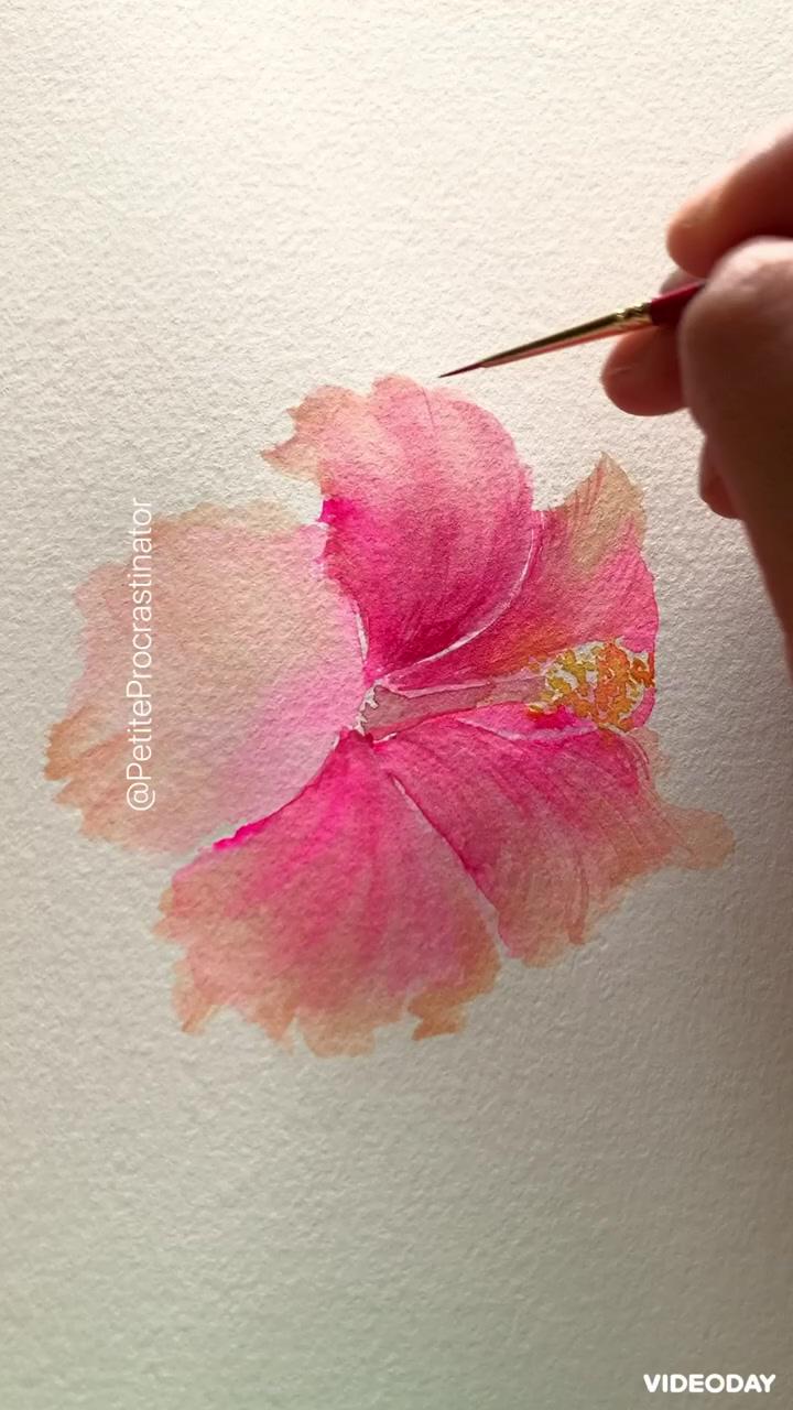 Kanchan kaul, watercolor art's petiteprocrastinator profile on instagram o 204 posts; easy abstract roses tutorial