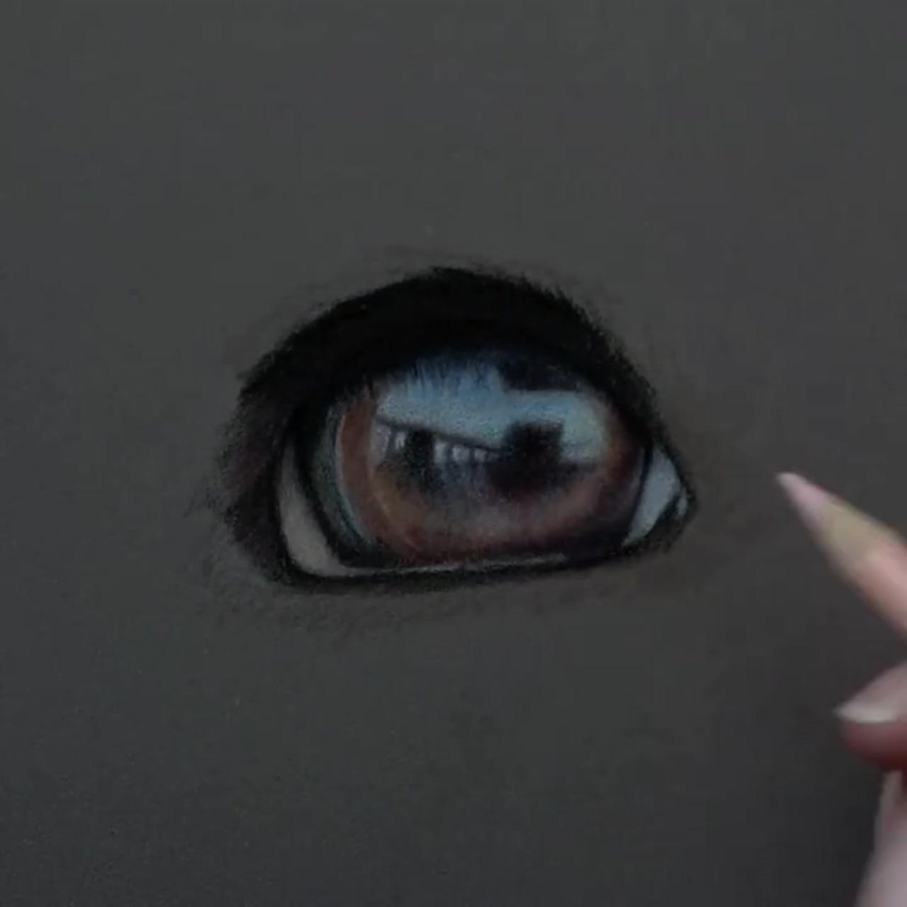 Learn how to draw realistic dog eyes in coloured pencil, coloured pencil foundations course; how to use the indenting technique, coloured pencil tips