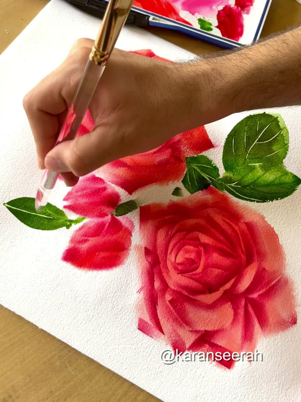 Learn how to paint watercolor flowers, watercolor flowers for beginner; watercolor painting techniques