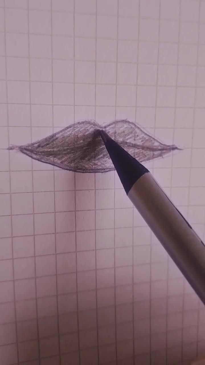 Lip tutorial; zentangle pattern #fup #zentangle #drawingchallenge