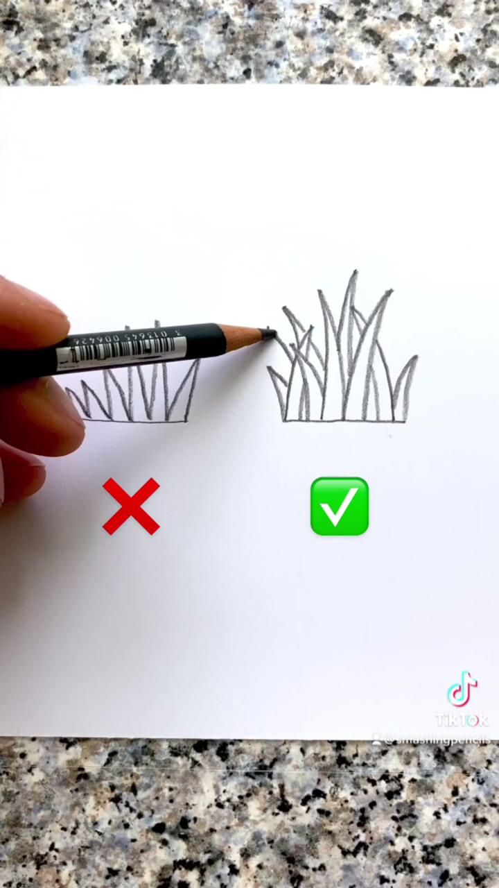 Long grass the easy way; cool pencil drawings