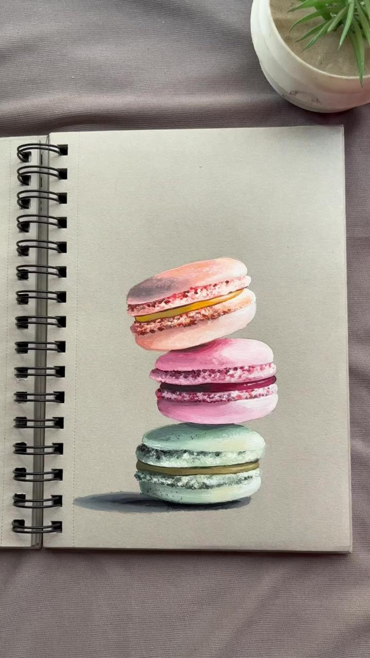 Macarons acrylic painting | paranorman, neil hair, behind the scenes