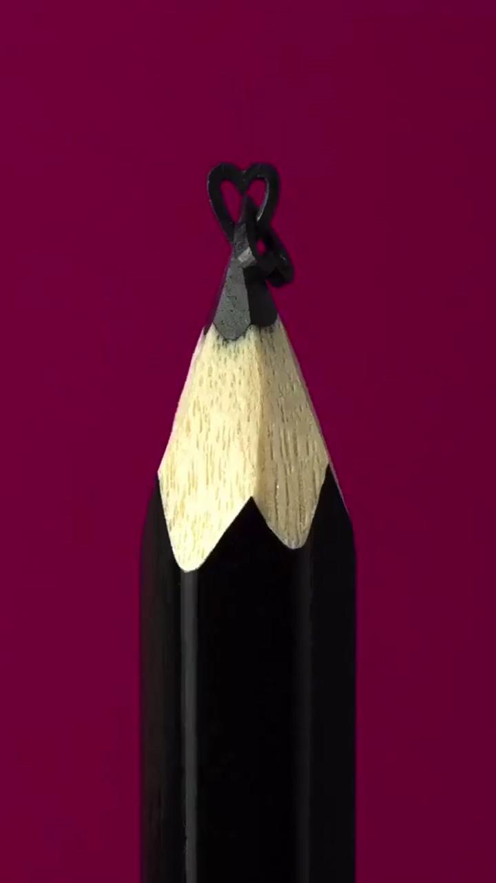 Making heart on pencil lead | diy paper crafts decoration