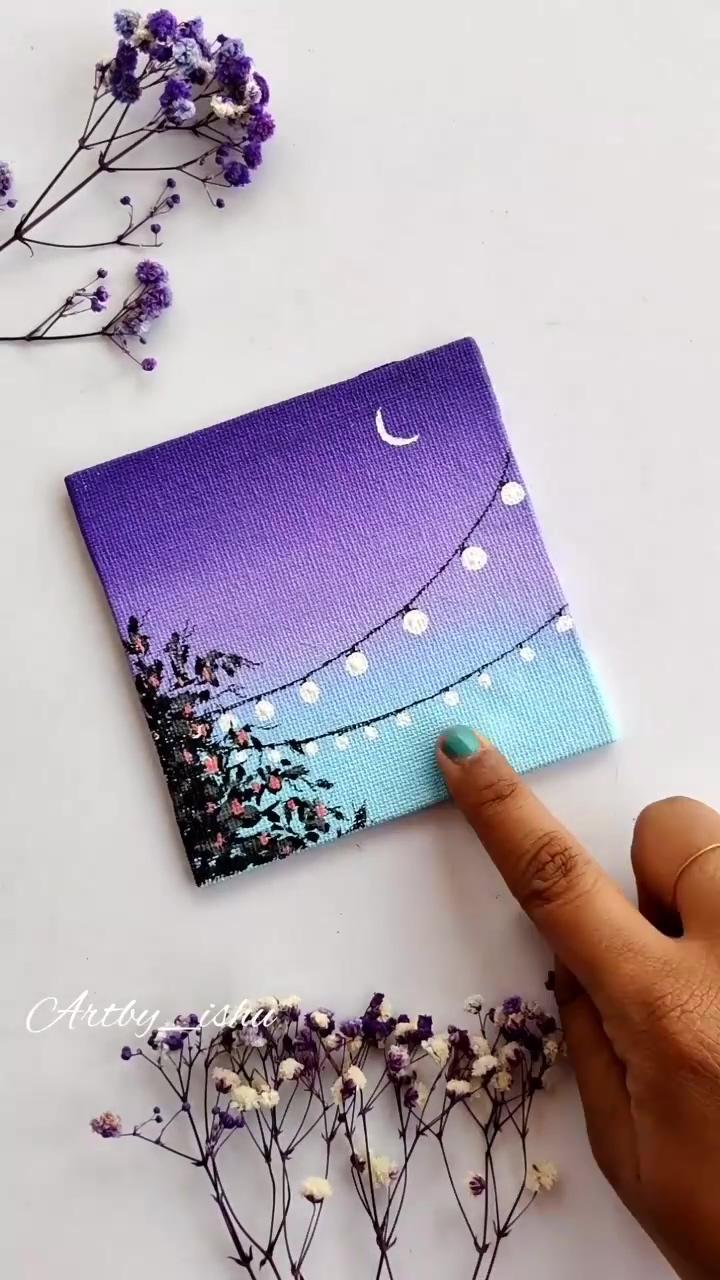 Mini canvas art | color mixing buttercream