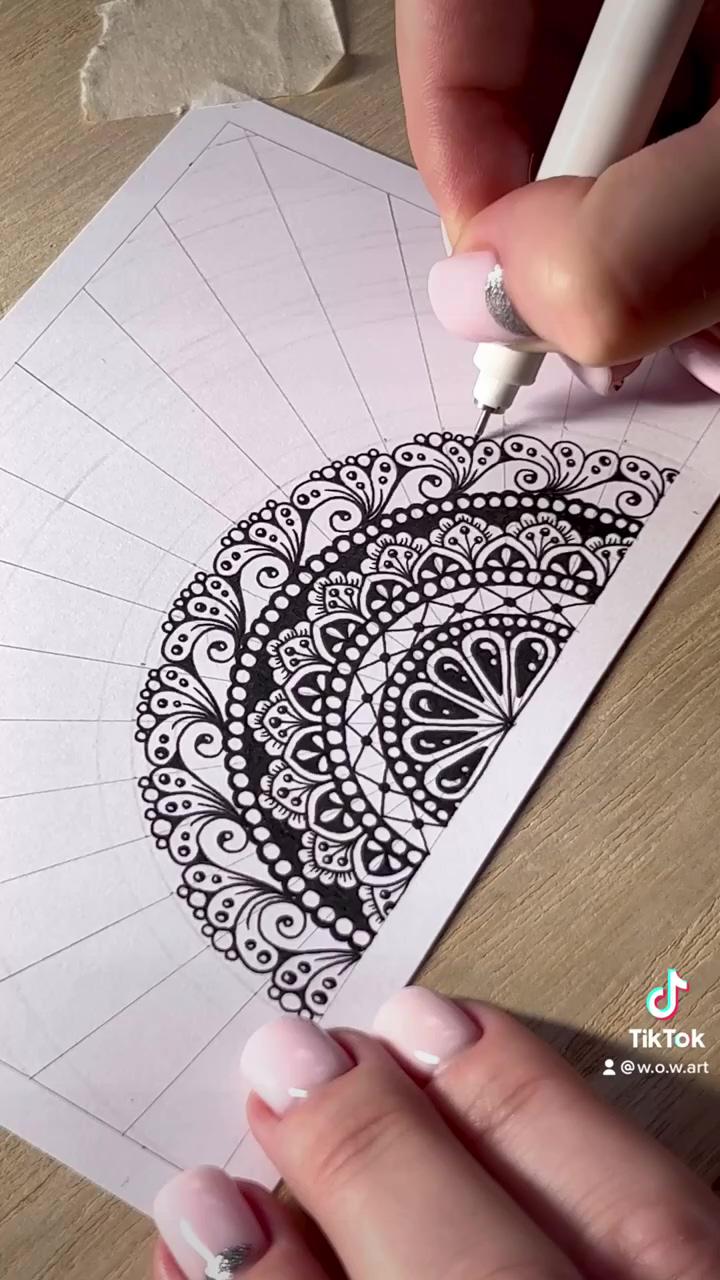 More video tutorials you can find on my patreon link in profile #mandalaart #drawing #inkdraw | zentangle art/zentangle/easy zentangle/beginner zentangle/doodling