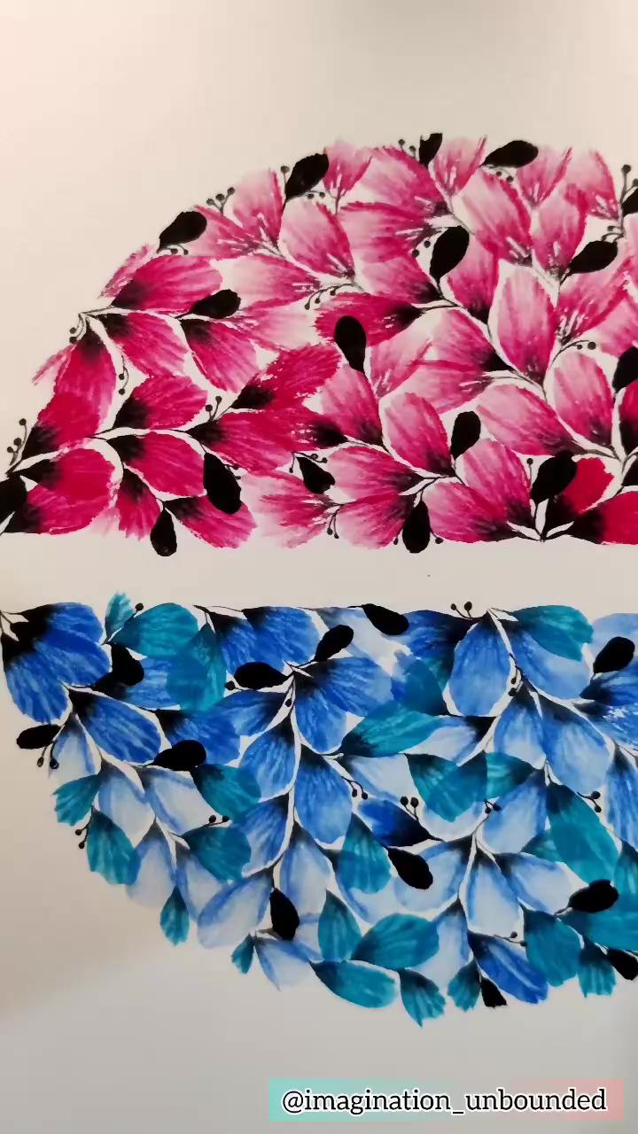 One stroke watercolor florals | botanical leaf watercolour painting