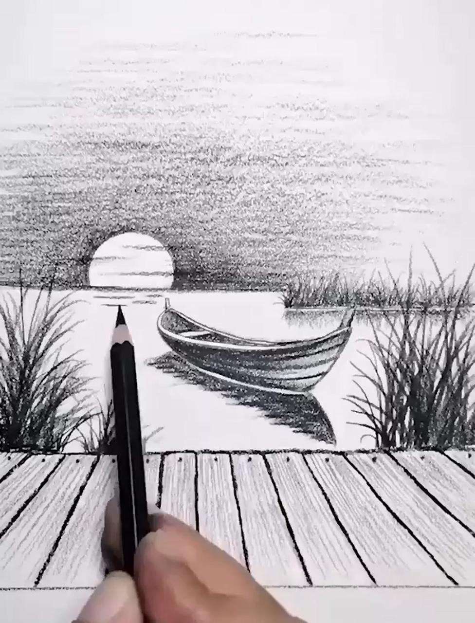 Pencil drawings of nature | pencil sketches easy