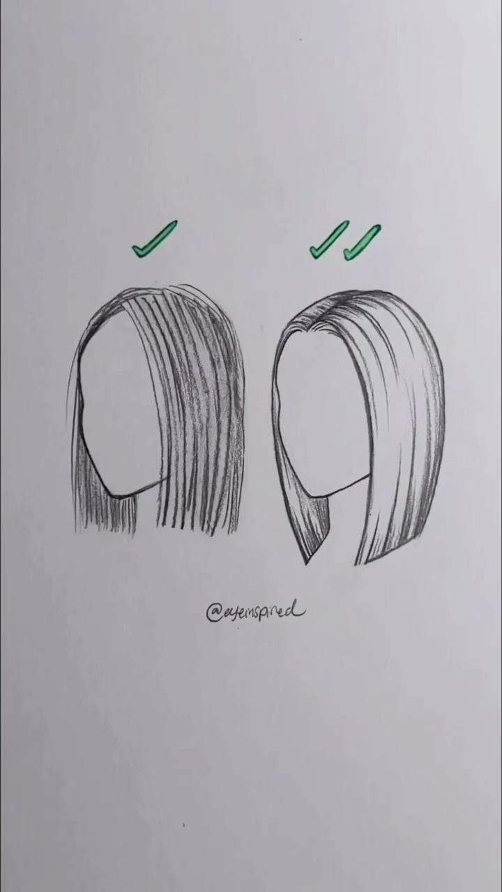 Quick hair drawing | easy hair drawings