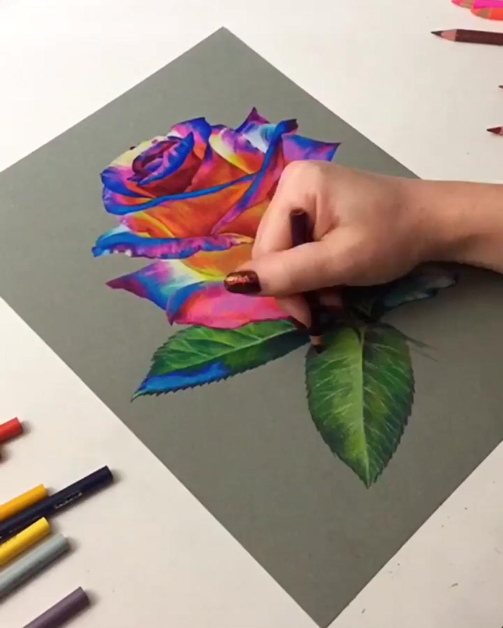 Realistic colored pencil drawing tutorial by rainbowmastery; colored pencil drawing tutorial