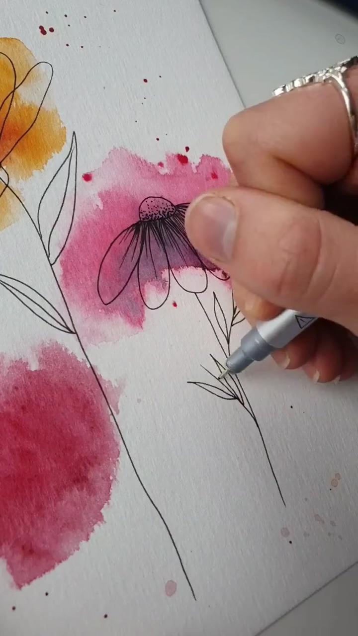 So many different ways to paint these flowers | learn watercolor painting